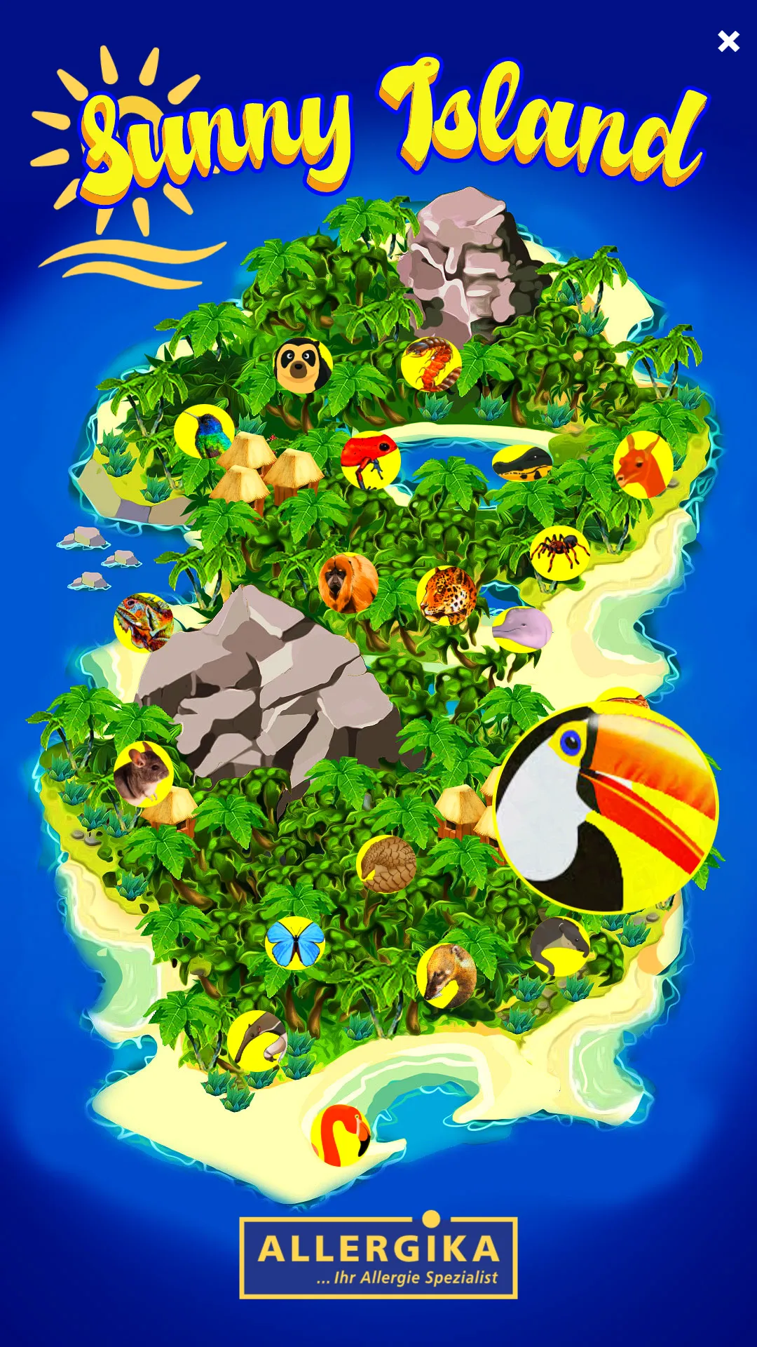 Sunny Island board game cover illustration